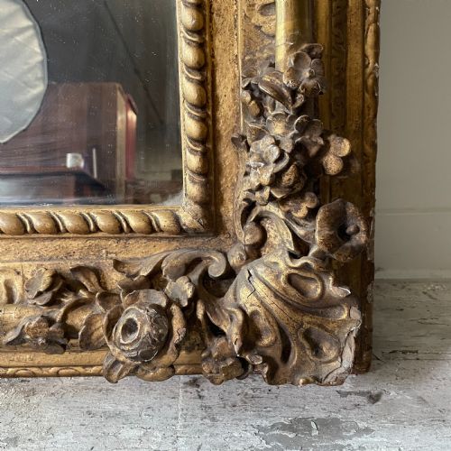 EARLY 19TH C CARVED WOOD GILT MIRROR - ADDITIONAL PHOTO 7