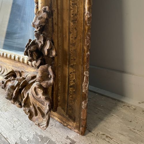 EARLY 19TH C CARVED WOOD GILT MIRROR - ADDITIONAL PHOTO 8