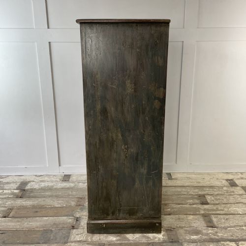 VICTORIAN PAINTED MAHOGANY BANK OF DRAWERS - ADDITIONAL PHOTO 9