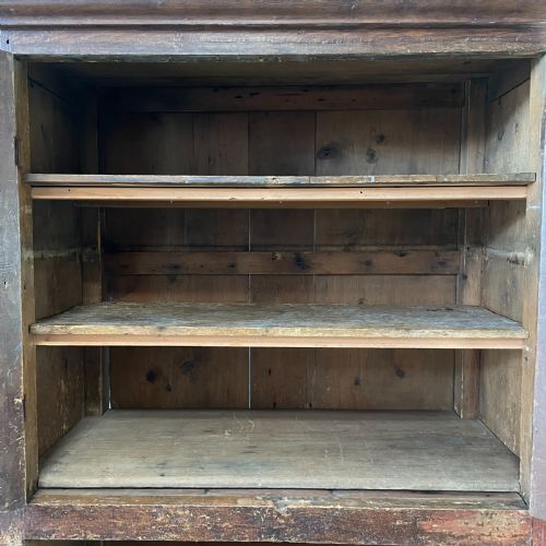 LATE 18TH C PAINTED PINE FOOD CUPBOARD - ADDITIONAL PHOTO 2