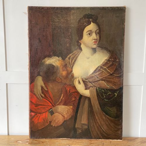 Oil on Canvas Roman Charity: Cimon & Pero