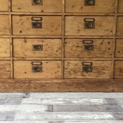 VICTORIAN PINE BANK OF DRAWERS - ADDITIONAL PHOTO 3