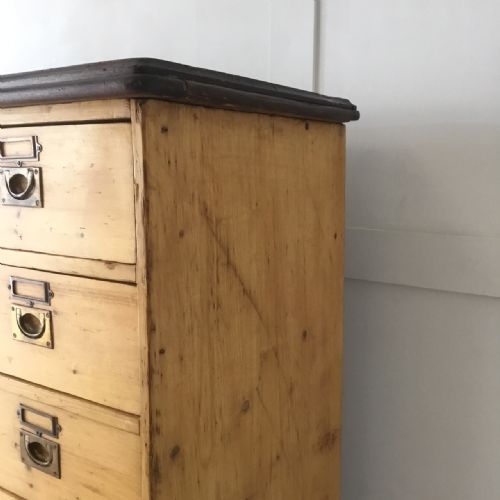 VICTORIAN PINE BANK OF DRAWERS - ADDITIONAL PHOTO 10