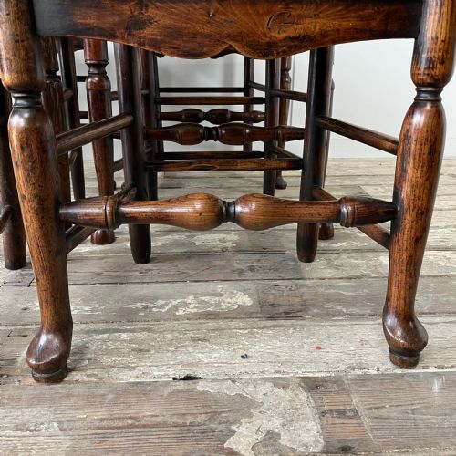 SET OF 6 EARLY 19TH C ASH LADDERBACK CHAIRS - ADDITIONAL PHOTO 2
