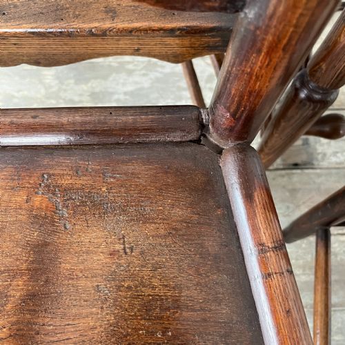 SET OF 6 EARLY 19TH C ASH LADDERBACK CHAIRS - ADDITIONAL PHOTO 7