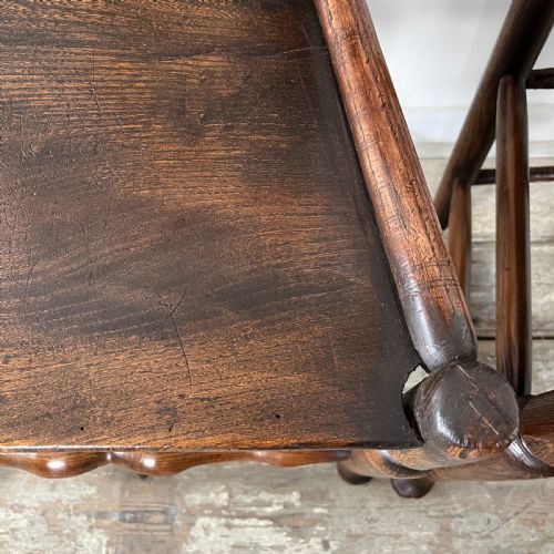 SET OF 6 EARLY 19TH C ASH LADDERBACK CHAIRS - ADDITIONAL PHOTO 8