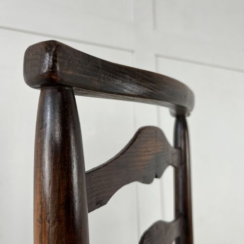 SET OF 6 EARLY 19TH C ASH LADDERBACK CHAIRS - ADDITIONAL PHOTO 14