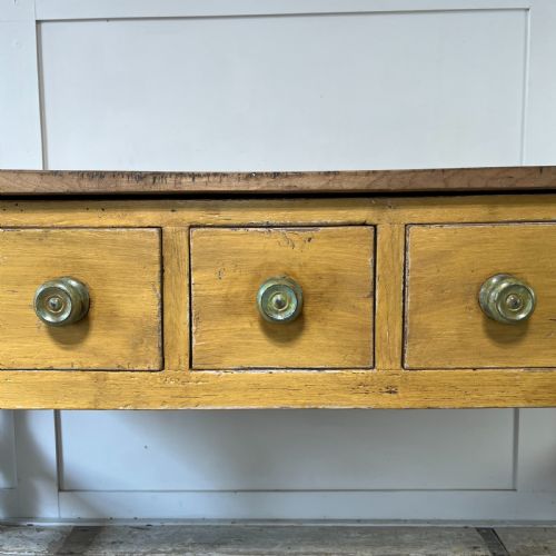 19TH C PAINTED PINE KITCHEN PREP TABLE - ADDITIONAL PHOTO 3