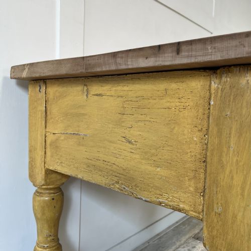 19TH C PAINTED PINE KITCHEN PREP TABLE - ADDITIONAL PHOTO 7