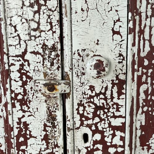 VICTORIAN PAINTED PINE RAILWAY CUPBOARD - ADDITIONAL PHOTO 5