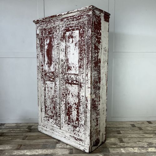 VICTORIAN PAINTED PINE RAILWAY CUPBOARD - ADDITIONAL PHOTO 10