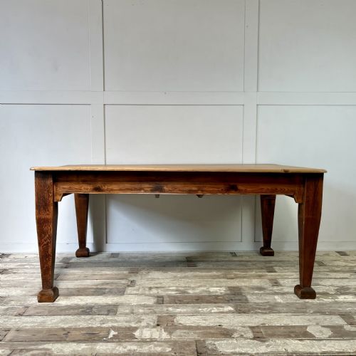 19th c pitch pine kitchen table - CATEGORY: ANTIQUE TABLES - DATED 19TH CENTURY