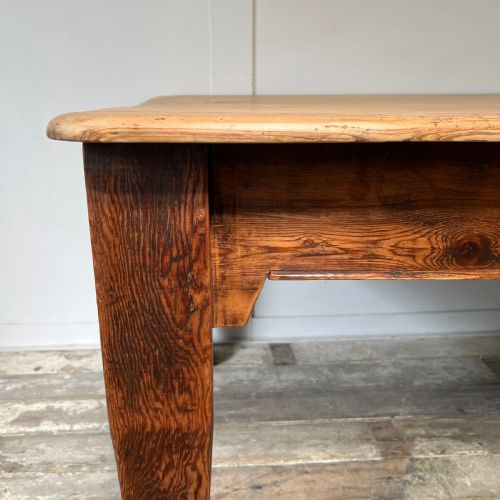 19TH C PITCH PINE KITCHEN TABLE - ADDITIONAL PHOTO 3