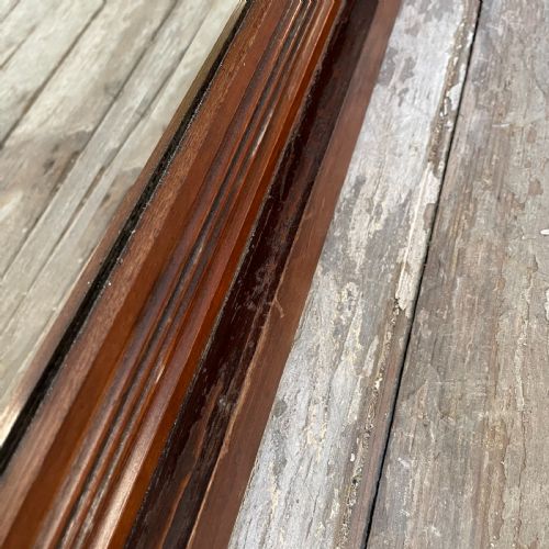 EDWARDIAN MAHOGANY OVERMANTEL MIRROR - ADDITIONAL PHOTO 3