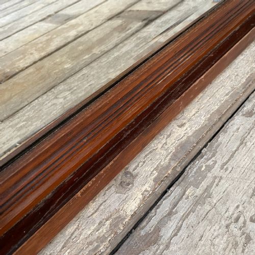 EDWARDIAN MAHOGANY OVERMANTEL MIRROR - ADDITIONAL PHOTO 4