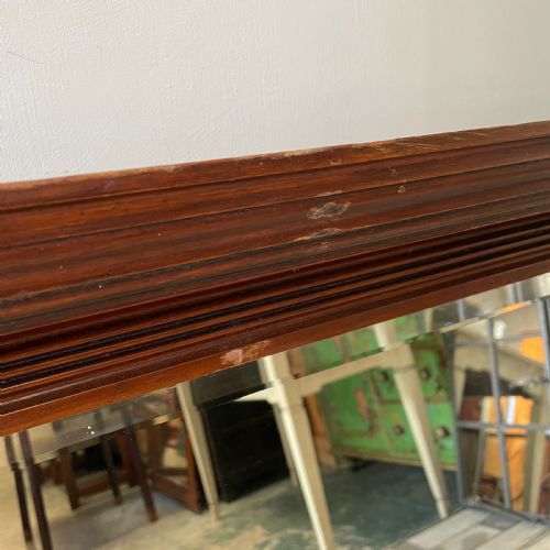 EDWARDIAN MAHOGANY OVERMANTEL MIRROR - ADDITIONAL PHOTO 5