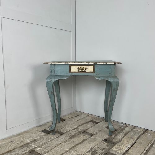 19th c french painted side table - CATEGORY: ANTIQUE TABLES - DATED 19TH CENTURY