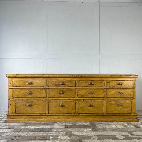 19th c painted pine shop counter - CATEGORY: ANTIQUE CABINETS - DATED 19TH CENTURY