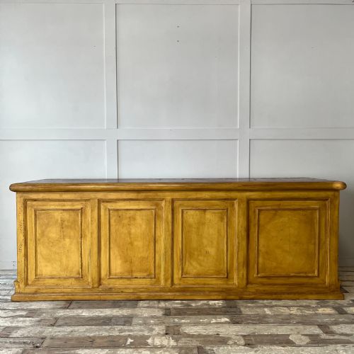 19TH C PAINTED PINE SHOP COUNTER - ADDITIONAL PHOTO 1