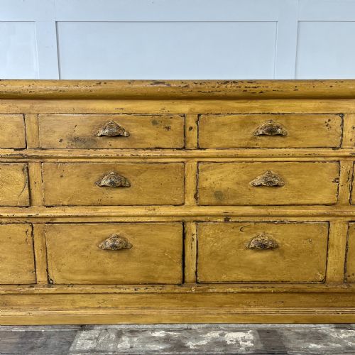 19TH C PAINTED PINE SHOP COUNTER - ADDITIONAL PHOTO 3