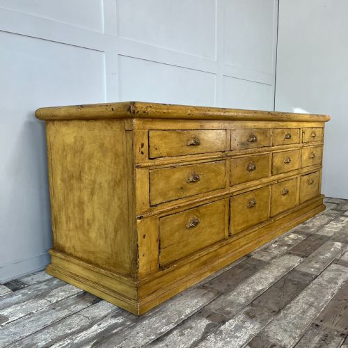 19TH C PAINTED PINE SHOP COUNTER - ADDITIONAL PHOTO 14