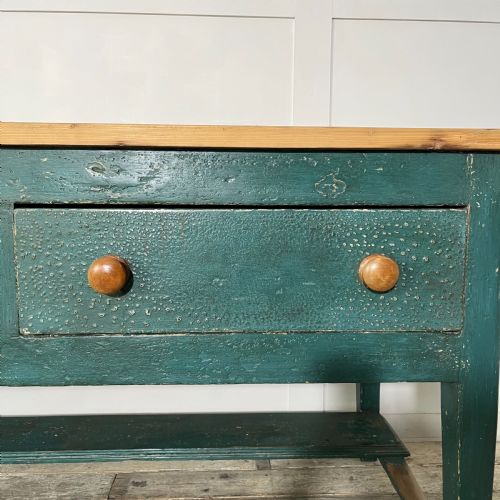 EARLY 19TH C PAINTED PINE KITCHEN PREP TABLE - ADDITIONAL PHOTO 3
