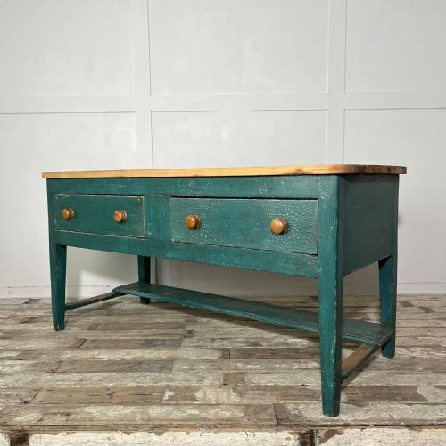 EARLY 19TH C PAINTED PINE KITCHEN PREP TABLE - ADDITIONAL PHOTO 9