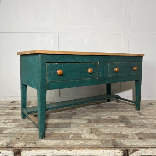 EARLY 19TH C PAINTED PINE KITCHEN PREP TABLE - ADDITIONAL PHOTO 10