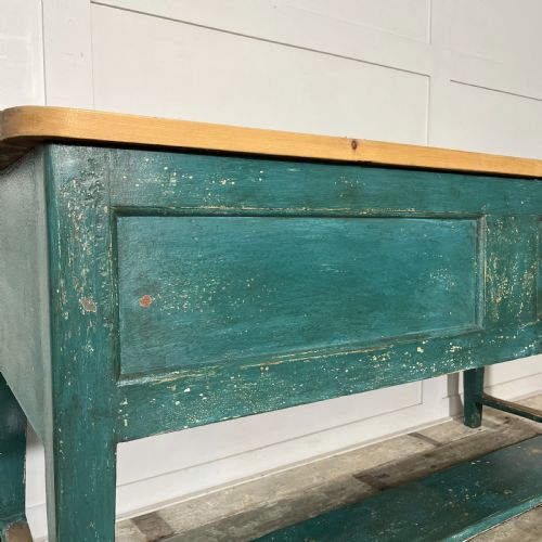 EARLY 19TH C PAINTED PINE KITCHEN PREP TABLE - ADDITIONAL PHOTO 12