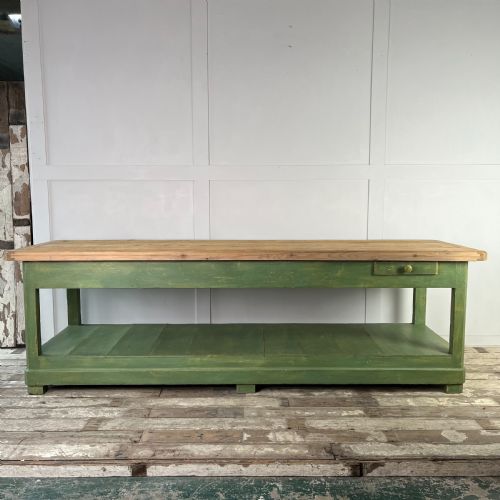 19TH C PAINTED PINE HABERDASHERY SHOP TABLE - ADDITIONAL PHOTO 9