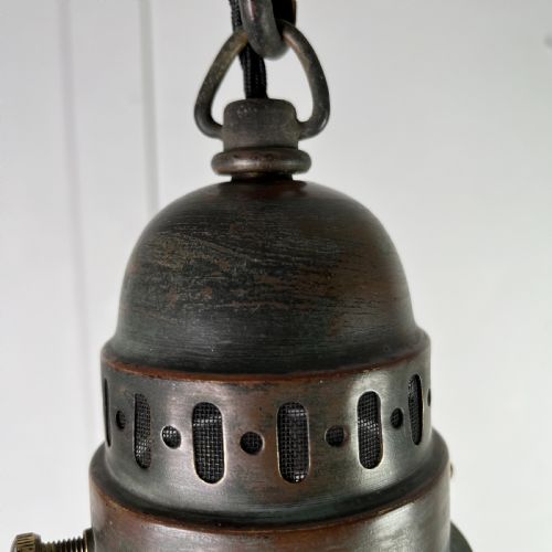 LARGE EDWARDIAN CUT GLASS PENDANT LIGHT - ADDITIONAL PHOTO 2