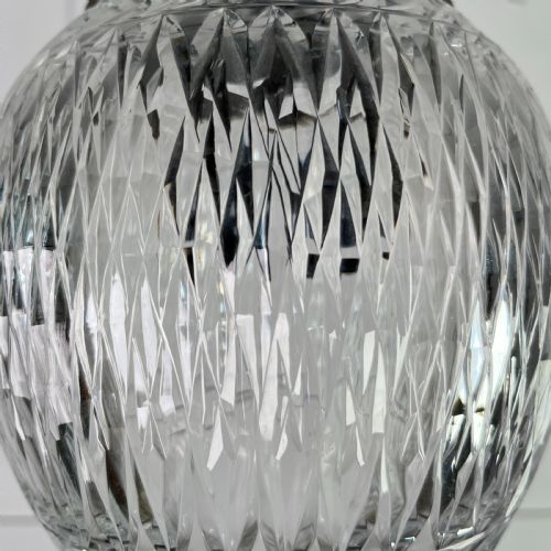 LARGE EDWARDIAN CUT GLASS PENDANT LIGHT - ADDITIONAL PHOTO 3