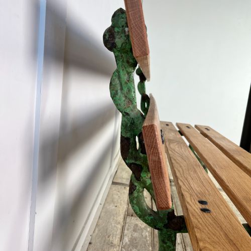 VICTORIAN SERPENT HEAD CAST IRON GARDEN BENCH - ADDITIONAL PHOTO 5