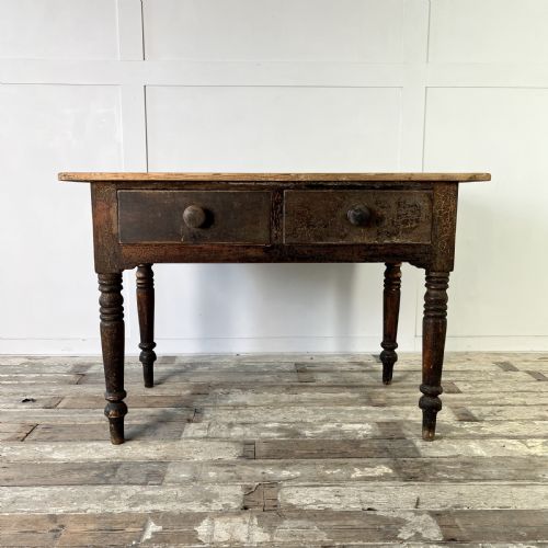 victorian pine kitchen scullery table - CATEGORY: ANTIQUE TABLES - DATED 19TH CENTURY