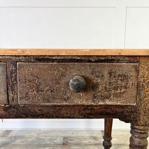 VICTORIAN PINE KITCHEN SCULLERY TABLE - ADDITIONAL PHOTO 4