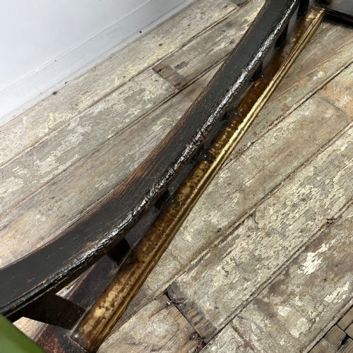 19TH C OAK AND LEATHER CLUB FENDER BY WILLIAM BIRCH - ADDITIONAL PHOTO 12