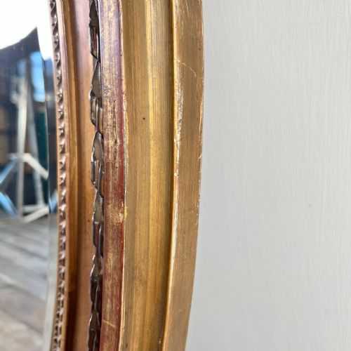 LARGE EDWARDIAN OVAL GILT WALL MIRROR - ADDITIONAL PHOTO 3