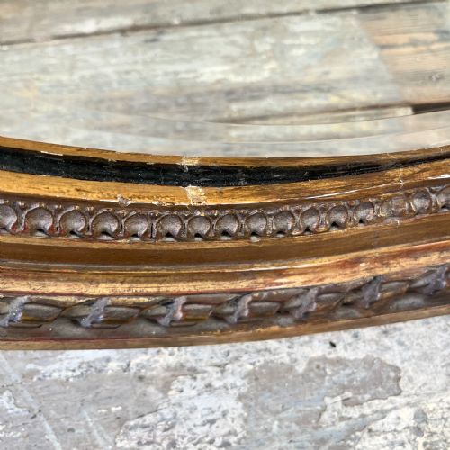 LARGE EDWARDIAN OVAL GILT WALL MIRROR - ADDITIONAL PHOTO 6