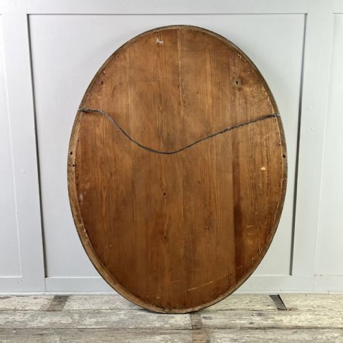 LARGE EDWARDIAN OVAL GILT WALL MIRROR - ADDITIONAL PHOTO 7