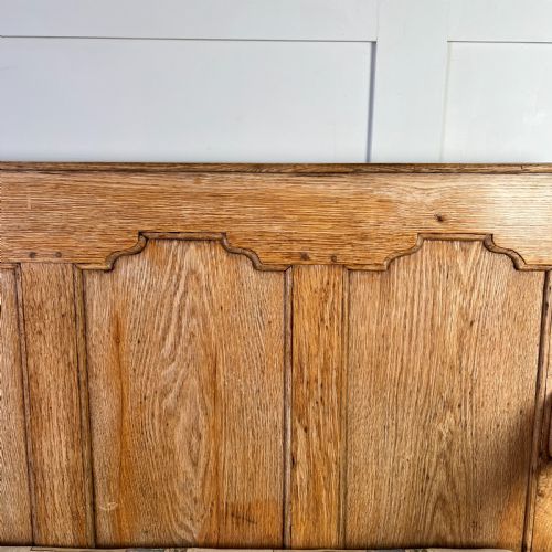 19TH C BLEACHED OAK HALL BENCH - ADDITIONAL PHOTO 6