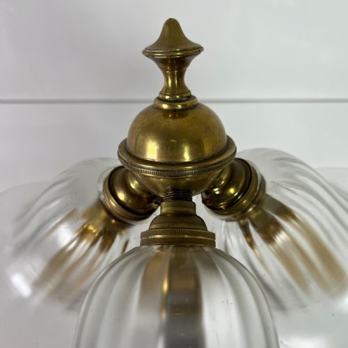 EDWARDIAN TELESCOPIC BRASS FLOOR LAMP - ADDITIONAL PHOTO 3