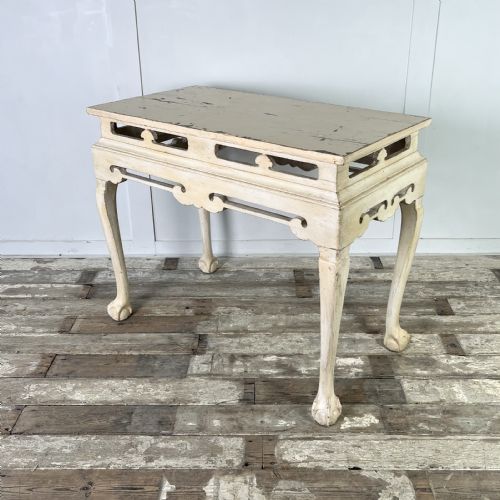 EARLY 20TH C PAINTED PINE CONSOLE TABLE - ADDITIONAL PHOTO 4