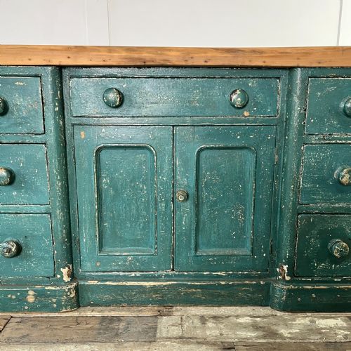 19TH C PAINTED PINE DRESSER BASE - ADDITIONAL PHOTO 4