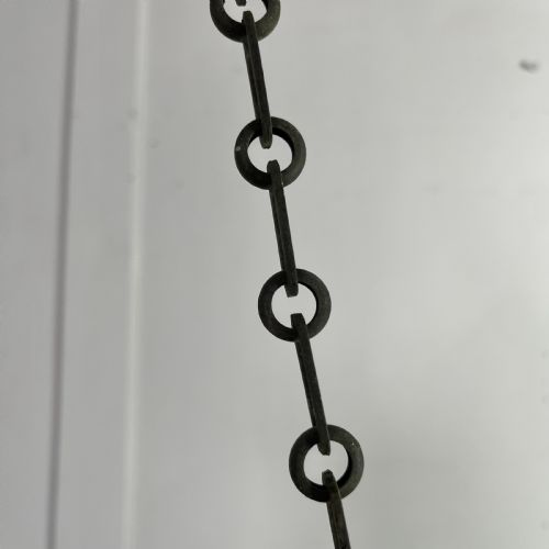 EDWARDIAN PINK GLASS PENDANT LIGHT - ADDITIONAL PHOTO 5