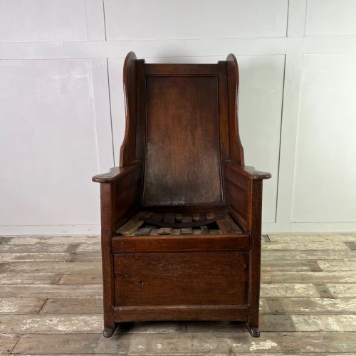 18TH C OAK LAMBING CHAIR - ADDITIONAL PHOTO 1