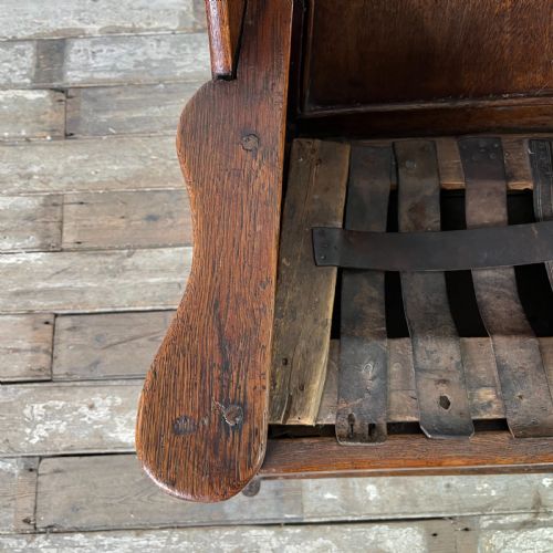 18TH C OAK LAMBING CHAIR - ADDITIONAL PHOTO 4