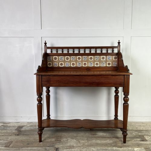 edwardian pitch pine washstand - CATEGORY: ANTIQUE FURNITURE - DATED EDWARDIAN