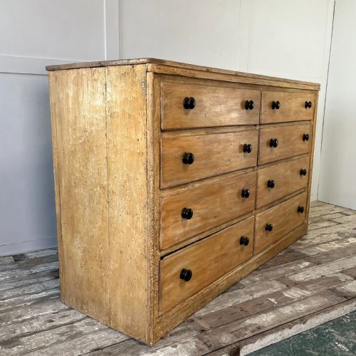 LARGE 19TH C PINE CHEST OF DRAWERS - ADDITIONAL PHOTO 16