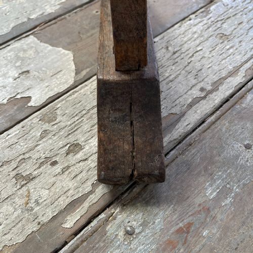 LONG 19TH C ELM BENCH - ADDITIONAL PHOTO 8