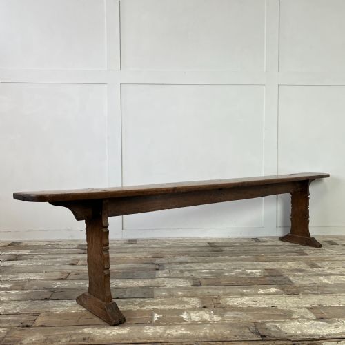 LONG 19TH C ELM BENCH - ADDITIONAL PHOTO 9